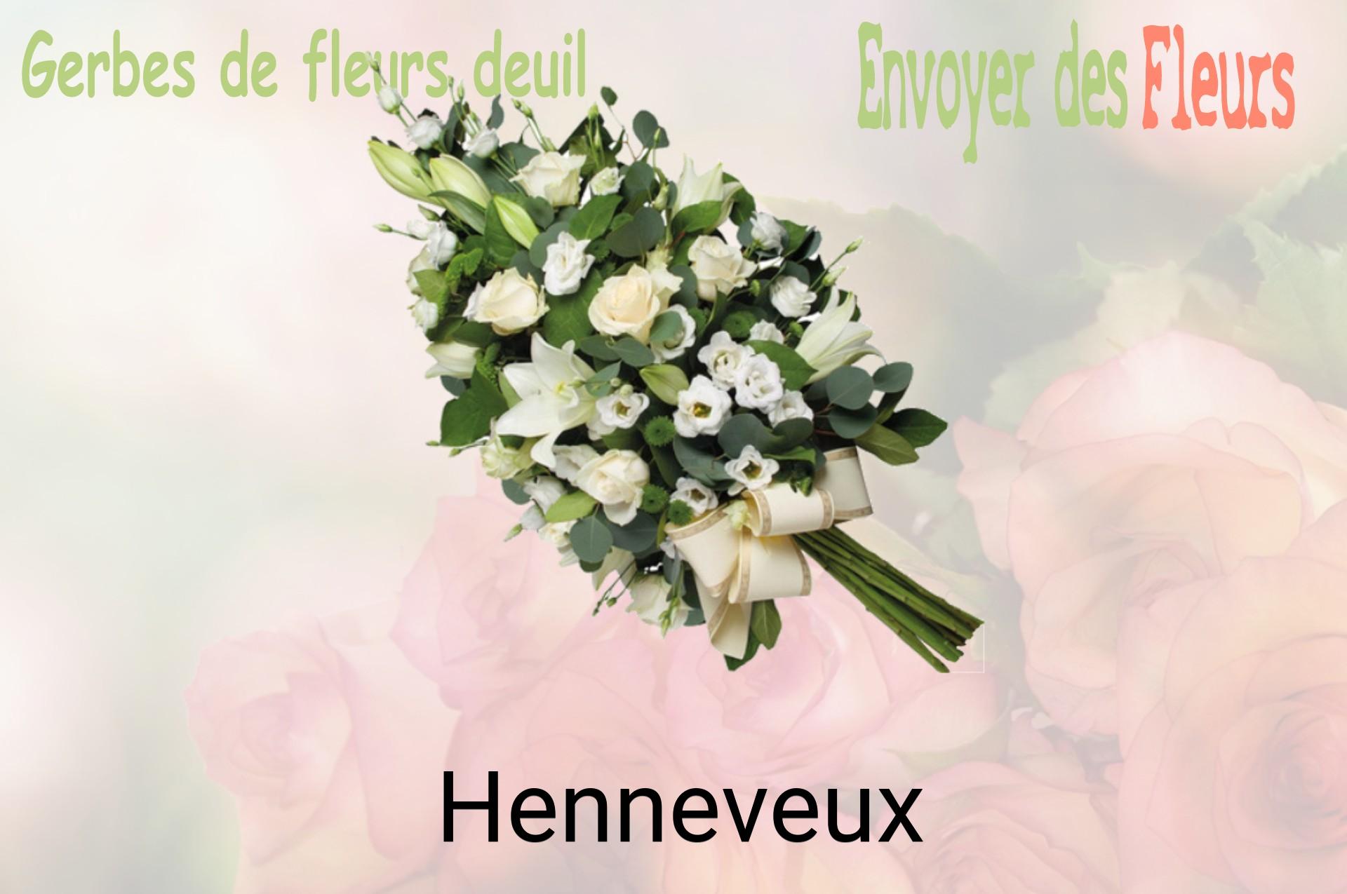 Gerbe de fleurs de deuil livrée à Henneveux
